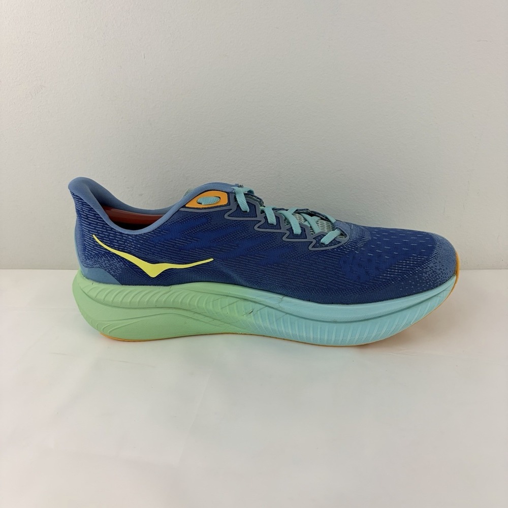 HOKA Mach 6 Men Running Shoes Blue Green Wide Size 12.5 Athletic Sporty - Picture 5 of 9